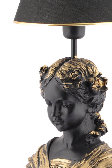 Opviq Lámpara de mesa Opelya - Negro y dorado